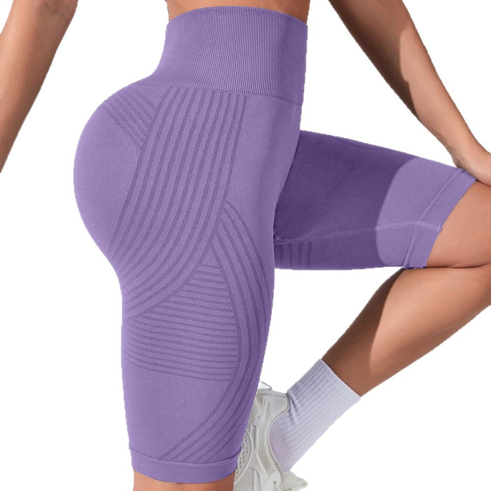 Pantalon de Yoga sans Couture Taille Haute Remonte-Hanche