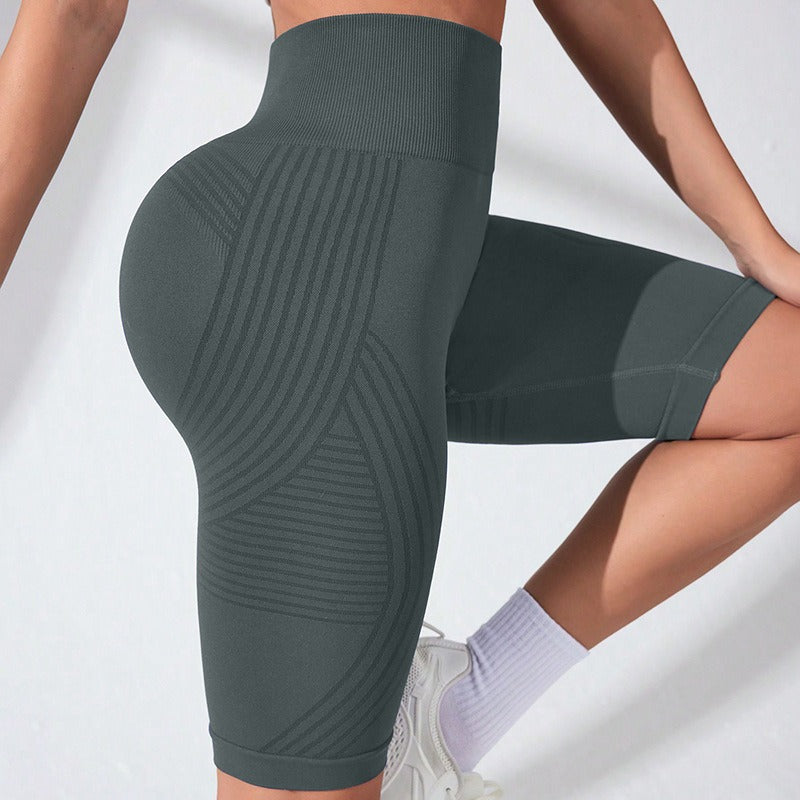 Pantalon de Yoga sans Couture Taille Haute Remonte-Hanche