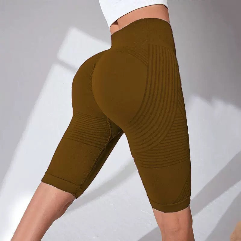 Pantalon de Yoga sans Couture Taille Haute Remonte-Hanche